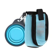 Миска з сумкою Dexas Travel Cup для води і аксесуарів, блакитна
