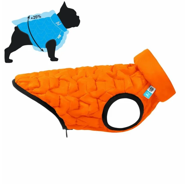 Двостороння куртка AiryVest Uni M43 для собак, оранжево-чорна