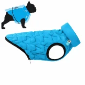 Двусторонняя куртка AiryVest Uni M48 для собак, голубая