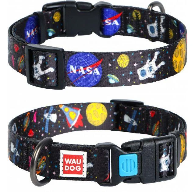 Нашийник Waudog Nylon з малюнком "NASA" ширина 20 мм, довжина 24-40 см