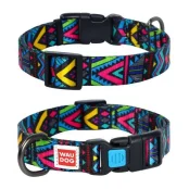 Ошейник Waudog Nylon с рисунком "Инди" ширина 25 мм, длина 31-49 см