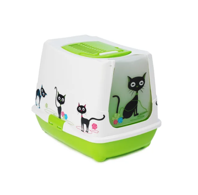 Закритий туалет Moderna Trend Cat для кішок, бірюзовий, 50 х 39 х 39 см