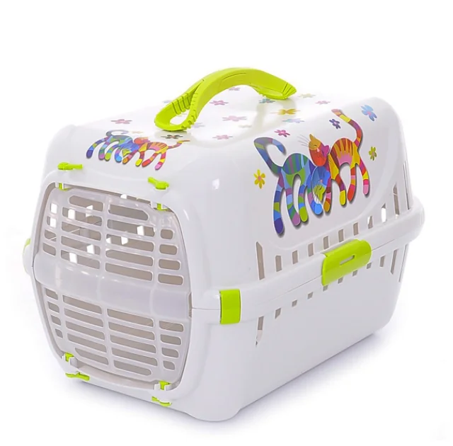 Переноска Moderna Trendy Runner Friends Forever для котів, салатова, 51×31×34 см