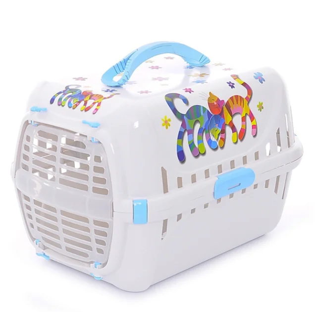 Переноска Moderna Trendy Runner Friends Forever для котів, блакитна, 51×31×34 см