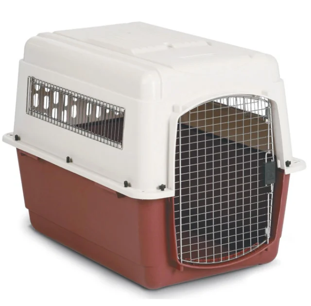 Переноска Savic Vari-Kennel Ultra для собак, пластик, біло-коричнева, 81×52×55 см