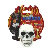 Игрушка череп Vip Products Skull для собак, белая, 10 х 6,4 х 7,6 см