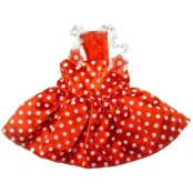 Футболка Monkey Daze Polka Dot Dress Red для собак, розмір XS, червоне в горошок