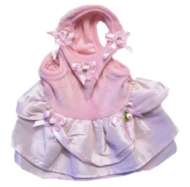 Велюровое платье Monkey Daze Pink Elour Dress для собак, размер XXS, розовое