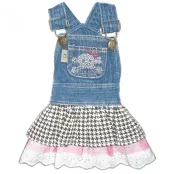 Футболка Monkey Daze Denim Skull Dress зі стразами, для собак, розмір XS, різнобарвне