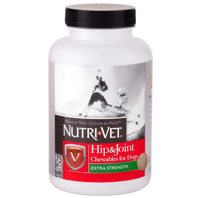 Таблетки Nutri-Vet Hip & Joint Extra для связок и суставов, экстра, для собак, 75 табл