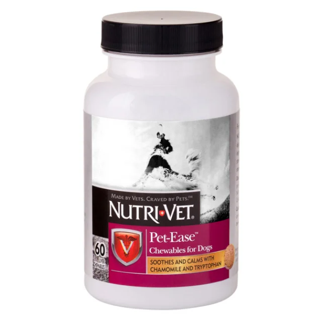 Заспокійливі жувальні таблетки Nutri-Vet Pet Ease Анти-стрес для собак, 60 табл