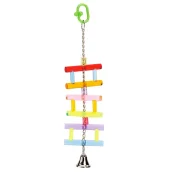 Игрушка лесенка Pet Products с колокольчиком для попугаев, акрил, 33 см