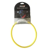 Нашийник AnimAll LED для собак, розмір L, 70 см, жовтий