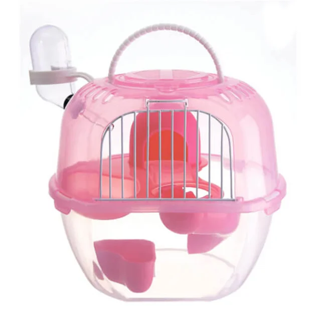 Клетка AnimAll Apple Style для хомяка, 20.5х18х22.5 см, розовая