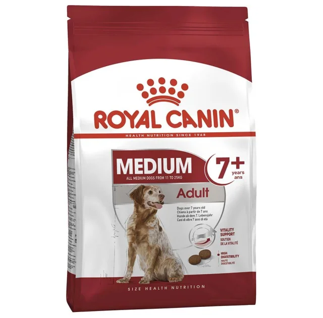 Сухой корм Royal Canin Medium Adult 7+ для собак средних пород старше 7 лет, 15 кг