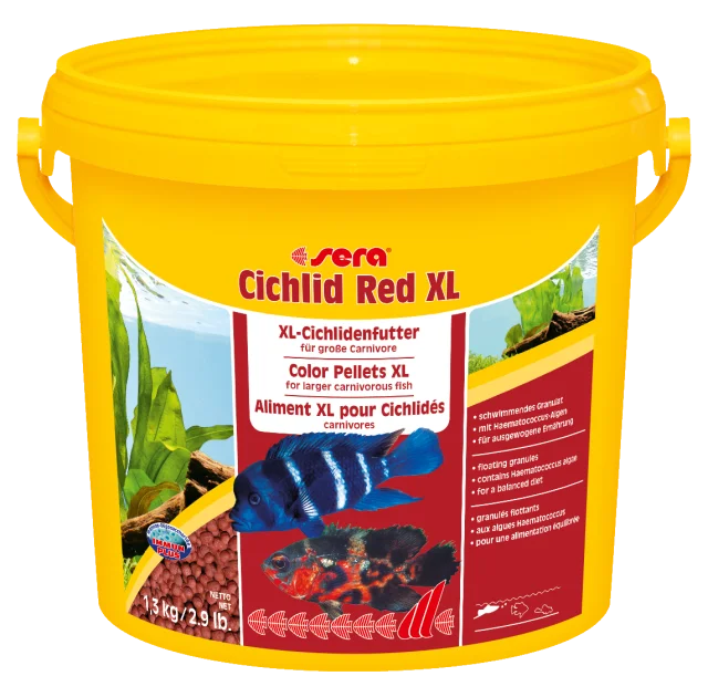 Sera Cichlid Red XL гранулы для больших плотоядных цихлид, 10000 мл