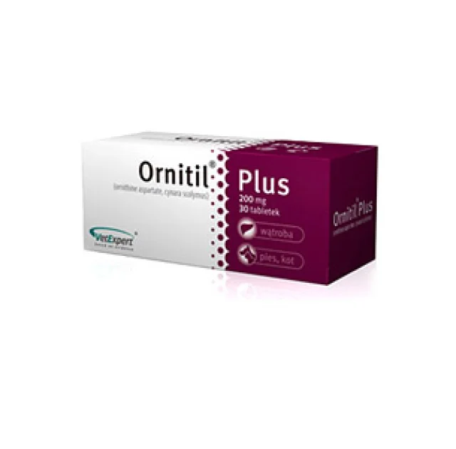 Ornitil Plus (Орнитил Плюс) для поддержания функций печени собак и кошек, 30 таблеток