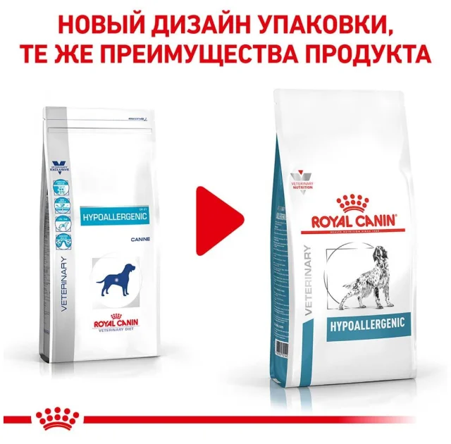 Сухой корм Royal Canin Hypoallergenic при пищевой аллергии у собак, 2 кг