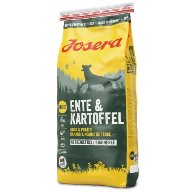 Сухий корм Josera Adult Grainfree Ente & Kartoffel беззерновой для дорослих собак, з м'ясом качки, 15 кг