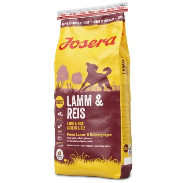 Сухий корм Josera Adult Lamm & Reis для дорослих собак великих порід, з м'ясом ягняти, 15 кг