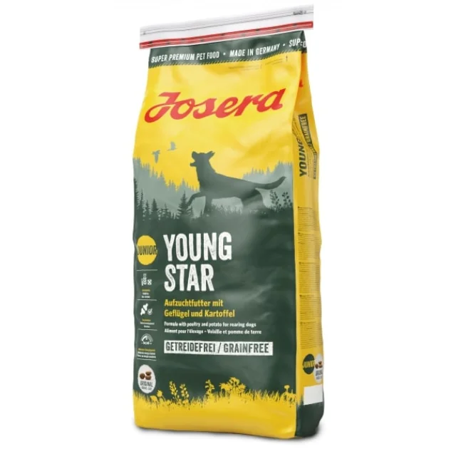 Сухий корм Josera YoungStar Junior беззерновой для цуценят з 8-го тижня, з м'ясом птиці і картоплею, 15 кг