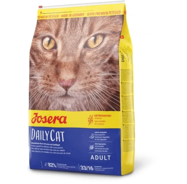 Сухий корм Josera Adult DailyCat беззерновій для дорослих кішок, з птахом, бататом і травами, 10 кг
