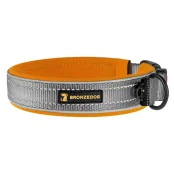 Ошейник из неопрена BronzeDog Active для собак, со светоотражением, 25 мм/43-51 см, оранжевый, 52Т