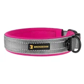 Ошейник из неопрена BronzeDog Active для собак, со светоотражением, 25 мм/43-51 см, розовый, 52Т