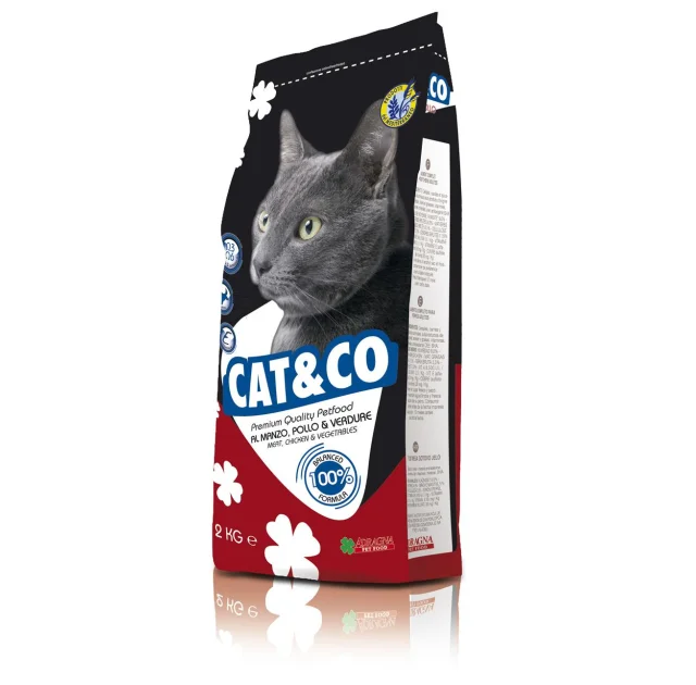 Сухой корм Adragna Cat & Co, для котов всех возрастов с курицей и индейкой, 20 кг