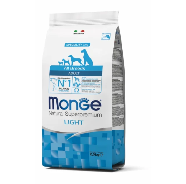Сухий корм MONGE DOG All breeds Adult Light лосось з рисом, 15 кг