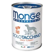 Вологий корм MONGE DOG SOLO 100% індичка, 400 г