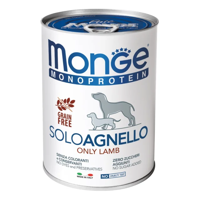 Влажный корм MONGE DOG SOLO 100% ягнёнок, 400 г