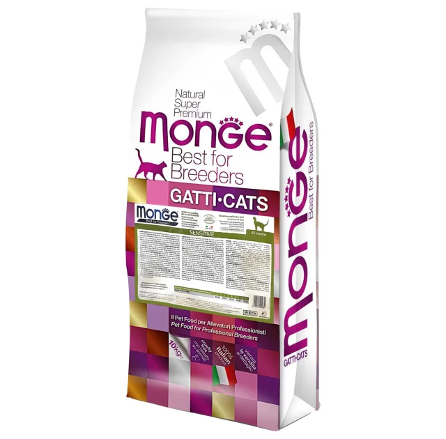 Сухой корм MONGE CAT Sensitive, 10 кг