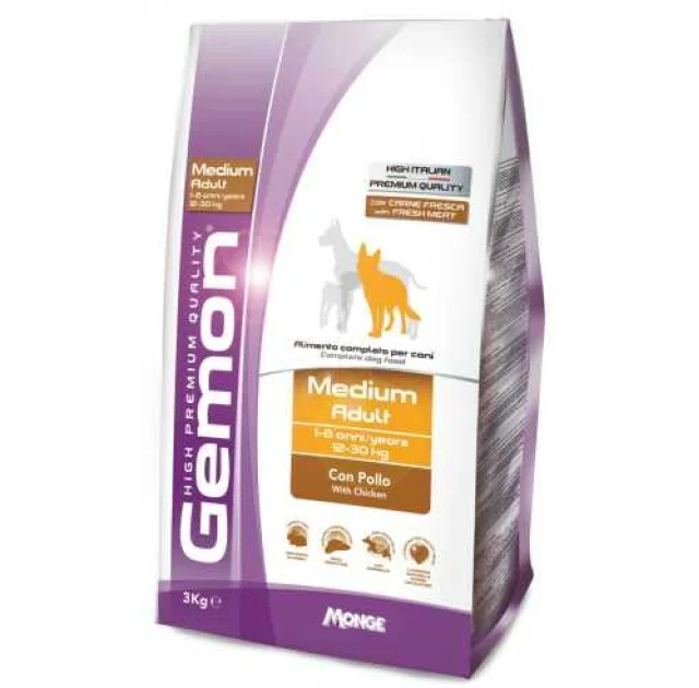 Сухой корм GEMON  DOG Medium Adult курица с рисом 3 кг
