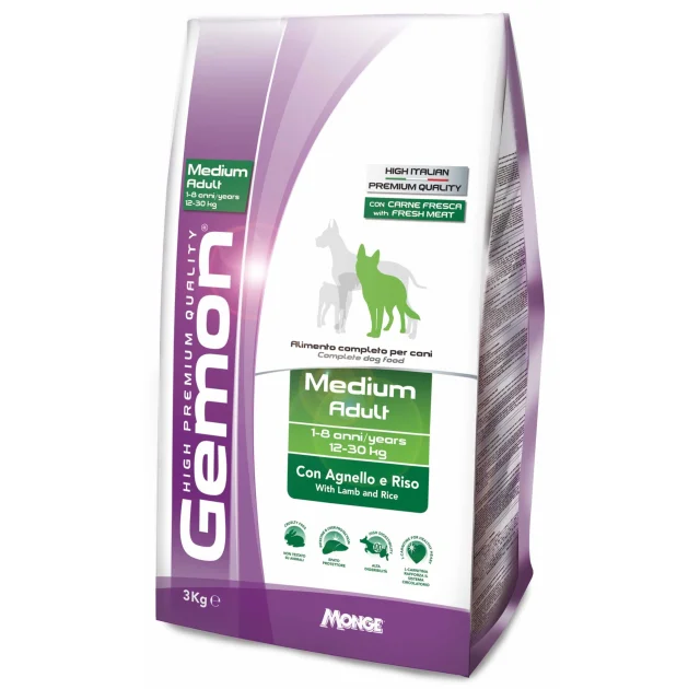 Сухой корм GEMON  DOG Medium Adult ягненок с рисом 3 кг
