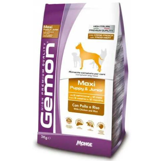 Сухий корм GEMON DOG Maxi Puppy & Junior курка з рисом 3 кг