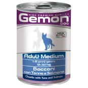 Влажный корм GEMON DOG  WET Medium Adult  кусочки с тунцом и лососем 0,415 кг