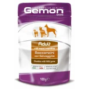 Вологий корм GEMON DOG WET Adult шматочки з м'ясом диких тварин 0,1 кг