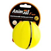 Игрушка AnimAll Fun тренировочный мяч для собак, 7 см, желтая