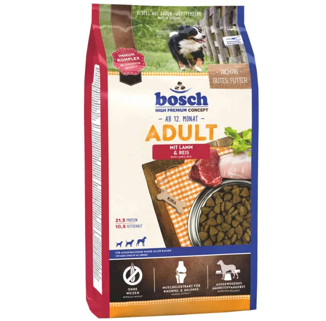 Сухой корм Bosch HPC Adult с ягнёнком и рисом, для собак, 15 кг