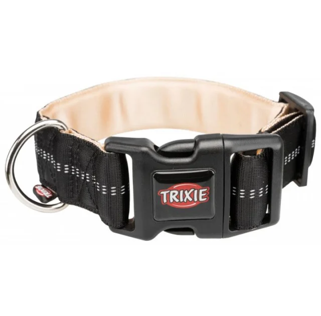 Ошейник Trixie Softline Elegance S-М двухслойный, 32-45 см х 38 мм, черно-бежевый