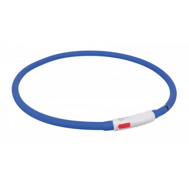Нашийник Trixie Flash Light USB XS-XL світиться, 70 см х 10 мм, синій