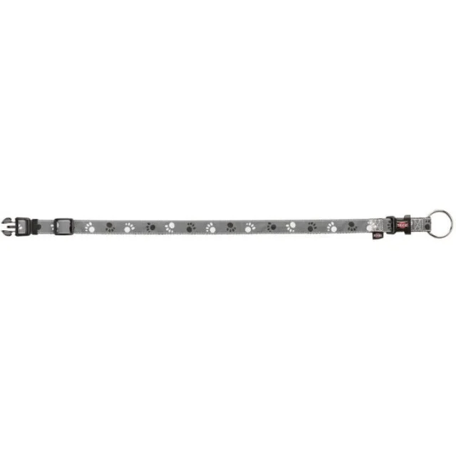 Ошейник Trixie Silver Reflect М-L светоотражающий, 35-55 см х 20 мм, черно-серый