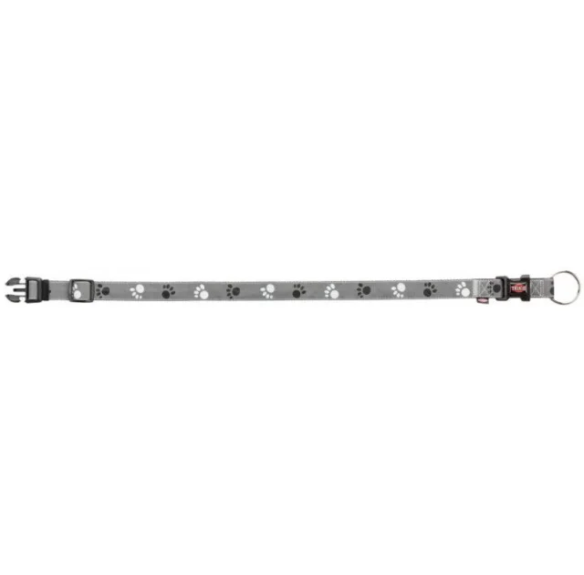 Ошейник Trixie Silver Reflect L-XL светоотражающий, 40-65 см х 25 мм, черно-серый
