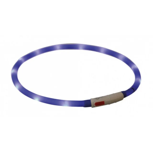 Нашийник Trixie Flash Light USB XS-XL світиться, 70 см х 10 мм, синій