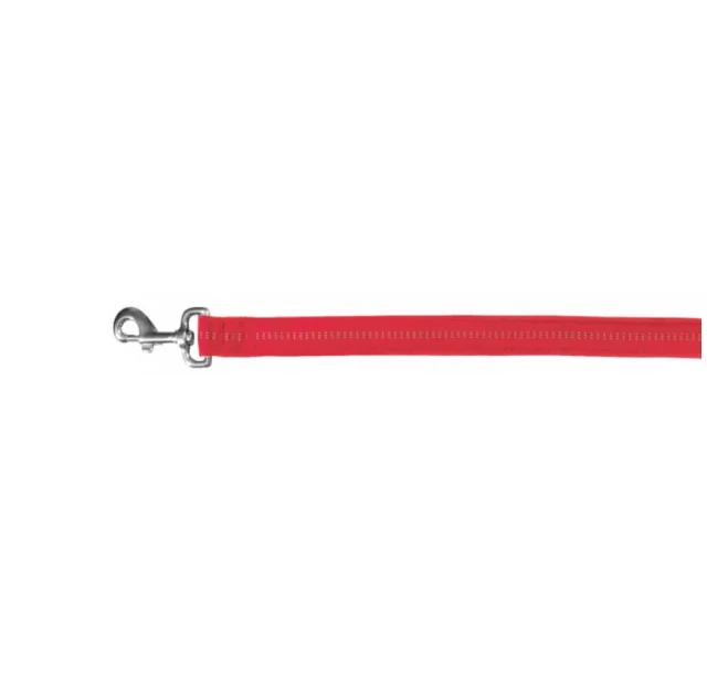 Повідець Trixie Softline Elegance L-XL для собак, 1 м х 25 мм, червоний, з смугами, нейлон