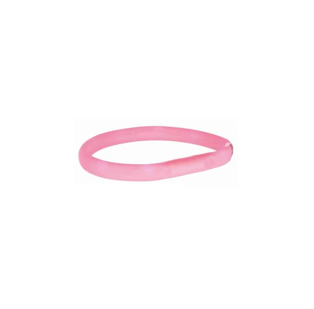 Ошейник Trixie Flash Light USB XS-S светящийся, 50 см х 18 мм, розовый