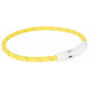 Нашийник Trixie Flash Light USB L-XL світиться, з відображає смугою, 65 см х 7 мм, жовтий