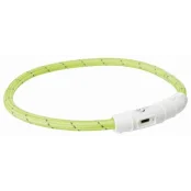 Нашийник Trixie Flash Light USB XS-S світиться, з відображає смугою, 35 см х 7 мм, зелений