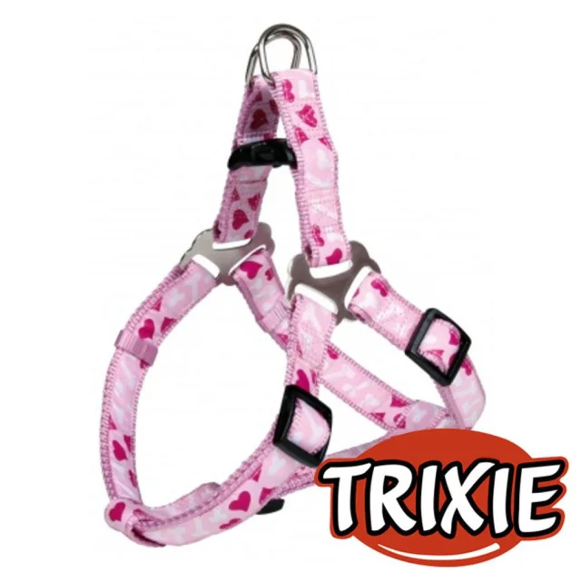 Шлея Trixie Rose Heart для собак, нейлон, 50-65 см х 20 мм, розово-красный
